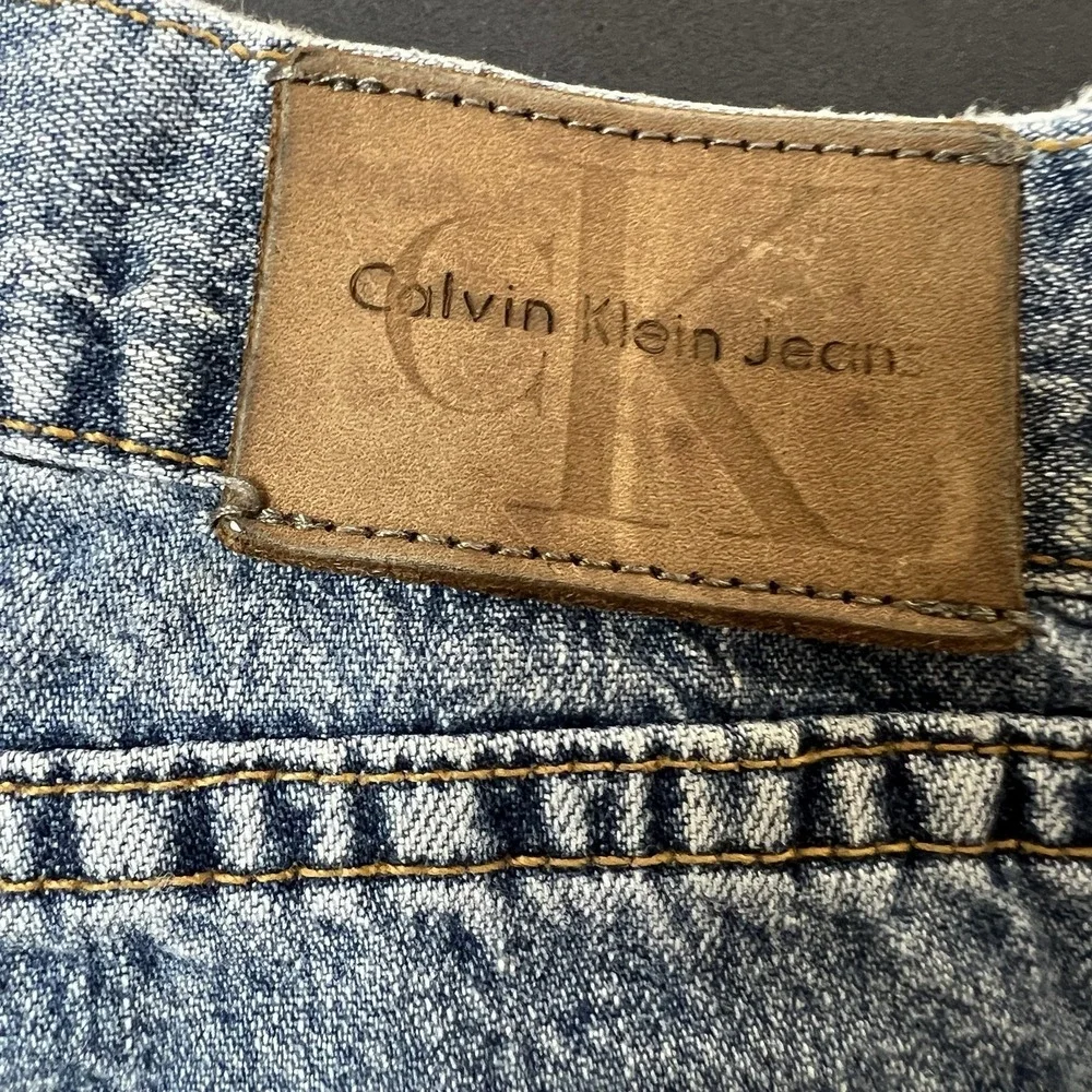 Vintage Calvin Klein Distressed Cutoff Jean Shorts Women's 13 90s Ripped